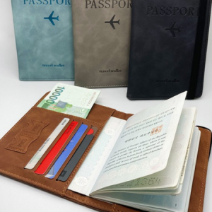 RFID 차단 프리미엄 여권 지갑 케이스 (최소 구매 3개)