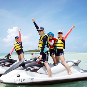 [괌] 남부 비키니섬에서 즐기는 제트스키 돌핀와칭투어